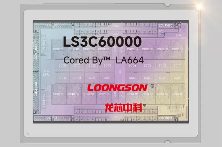 Loongson представляет новое поколение 64-ядерных китайских CPU