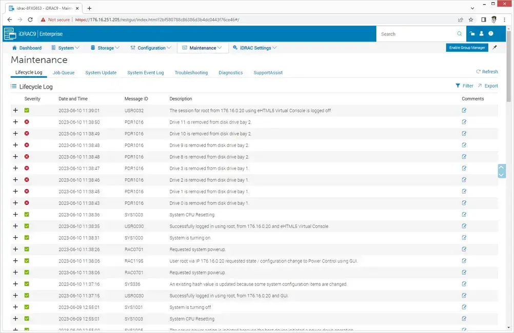 Dell PowerEdge R670 iDRAC9 Maintenance