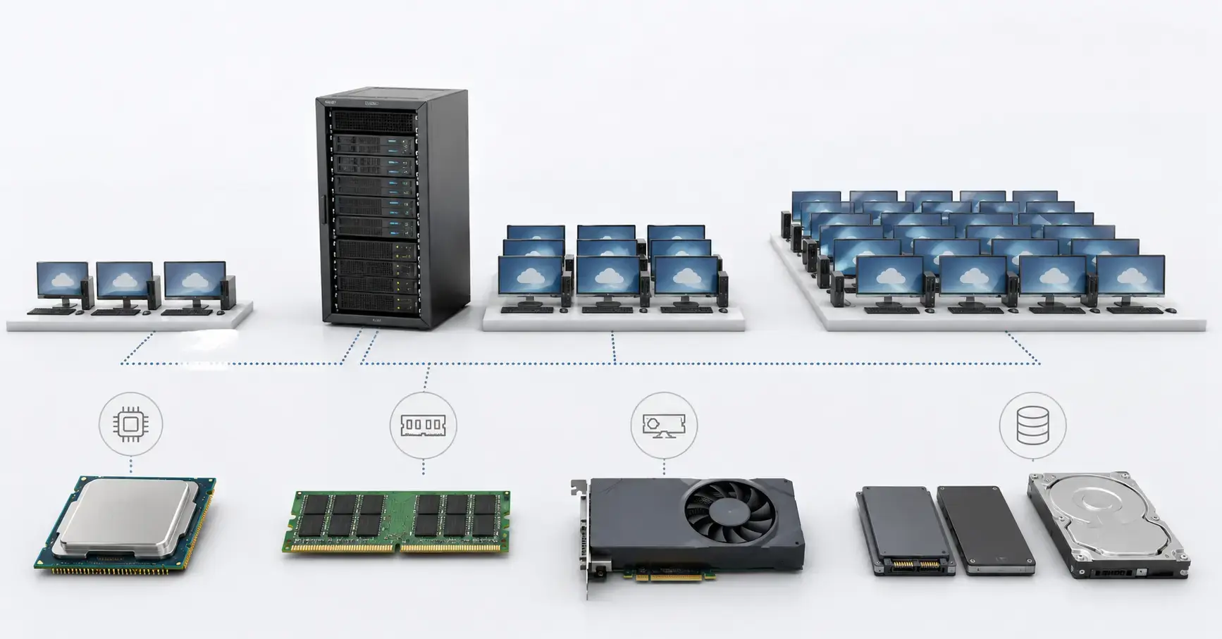 Сервер под VDI: как рассчитать CPU, RAM, GPU и диски на 10, 50 и 100 пользователей