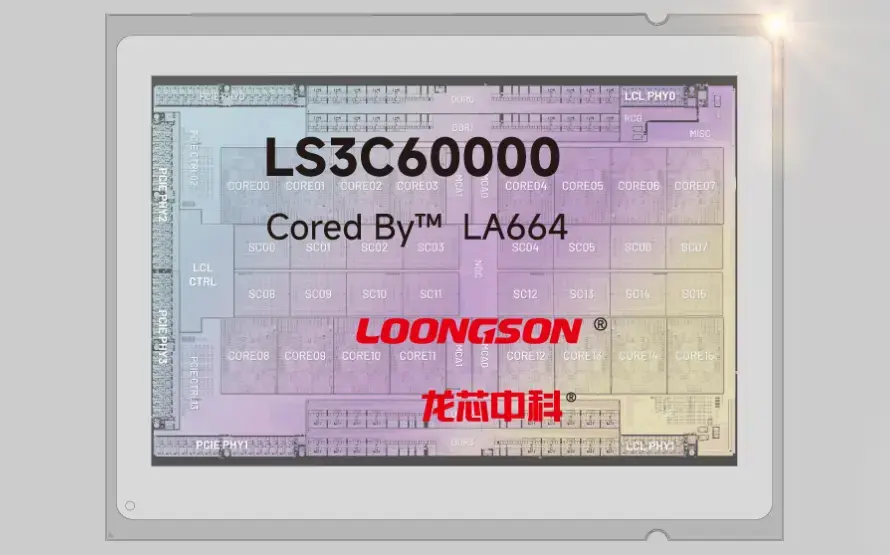 Loongson представляет новое поколение 64-ядерных китайских CPU  Изображение 1