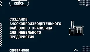 Создание высокопроизводительного файлового хранилища для мебельного предприятия